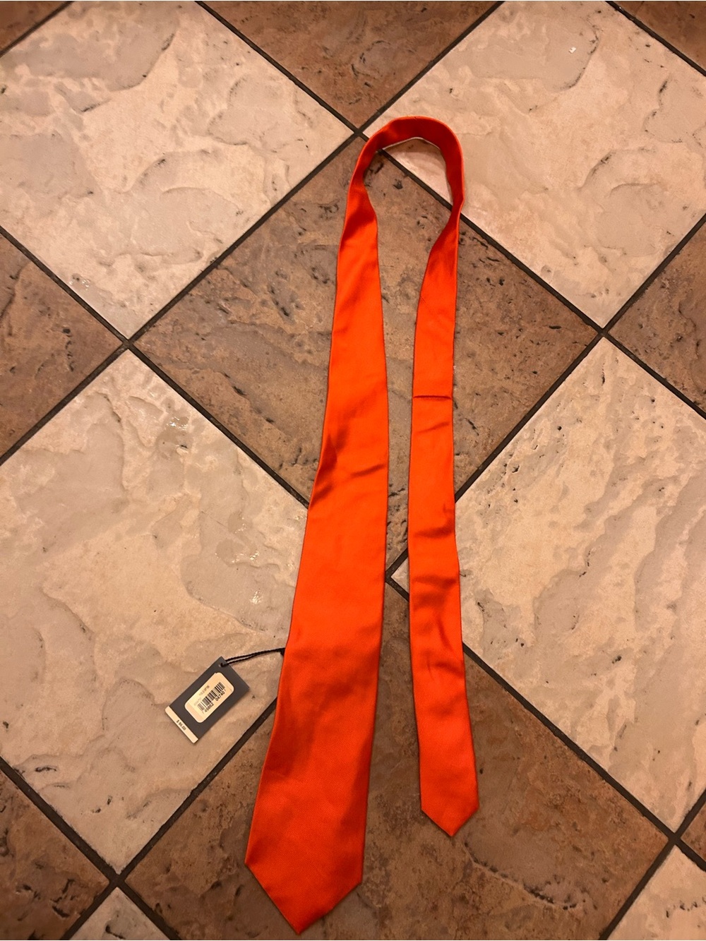 Polo Ralph lauren hand made in Italy Orange tie nwt